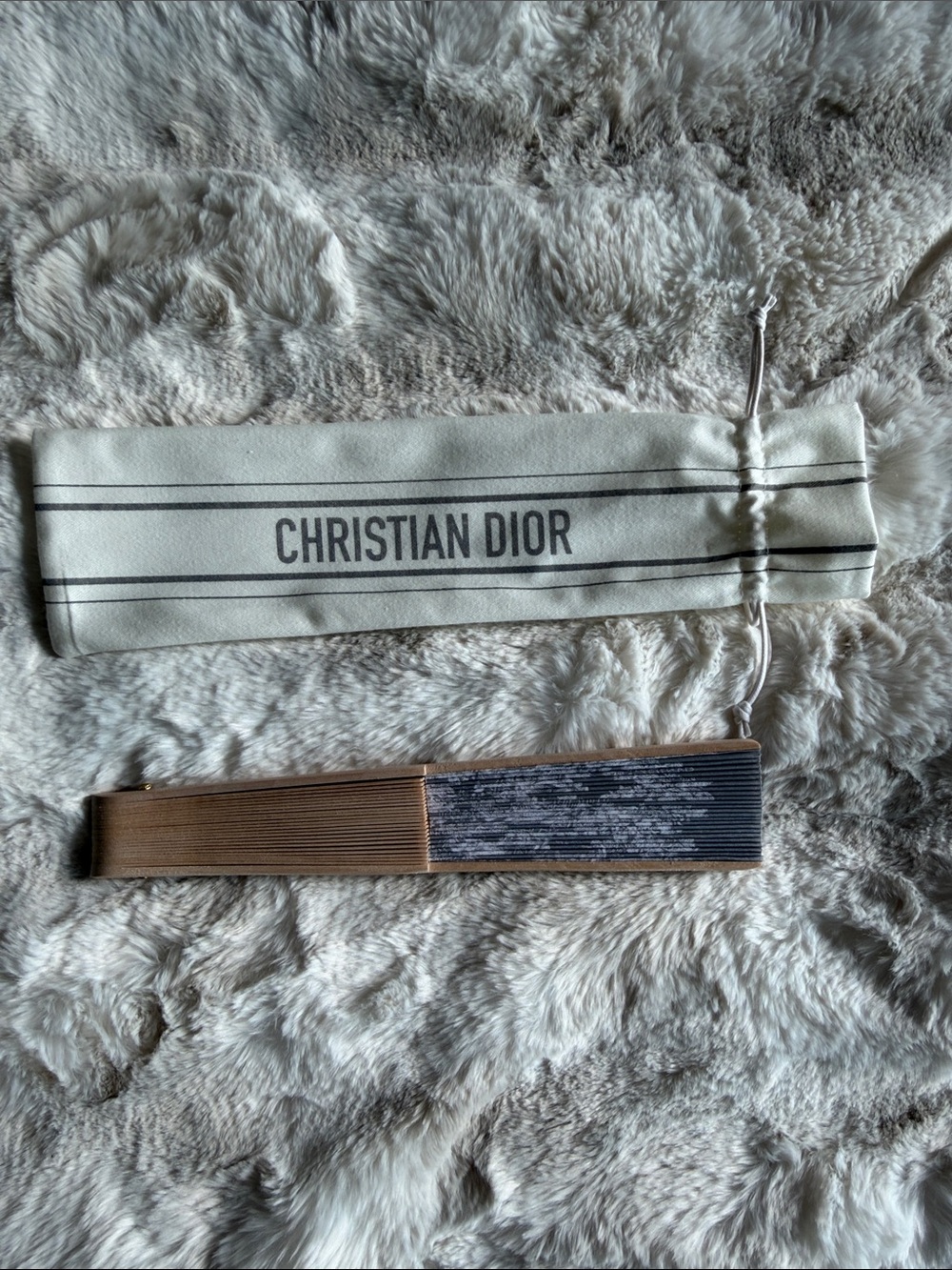 Dior EXCLUSIVE COLLECTORS ITEM - Folding FAN with Branded Pouch NEW/MINT